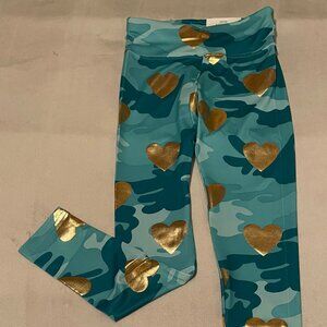 Justice, Size 10, Teal and Gold, Active Legging, NEW!